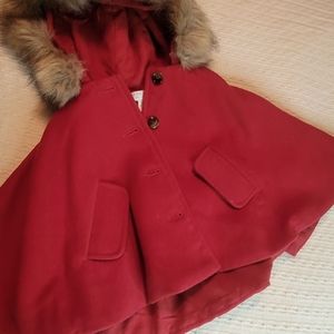 RED CAPE WITH HOODIE 2/3 YEAR OLD GIRL